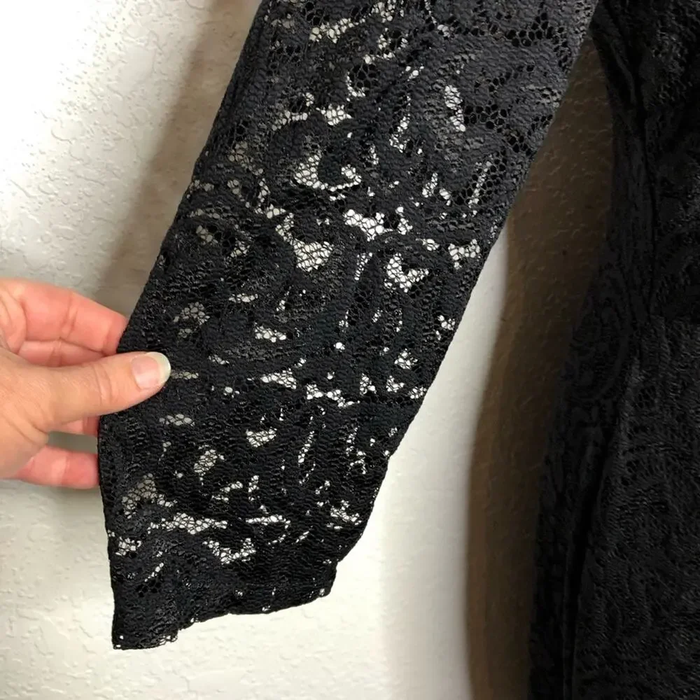 Joseph Ribkoff black lace overlay dress size 10 NWT classic elegant cocktail